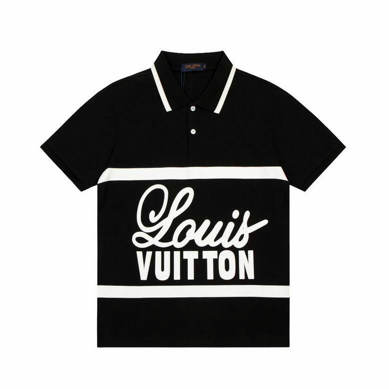 Wholesale Cheap Louis Vuitton Short Sleeve Lapel T Shirts for Sale