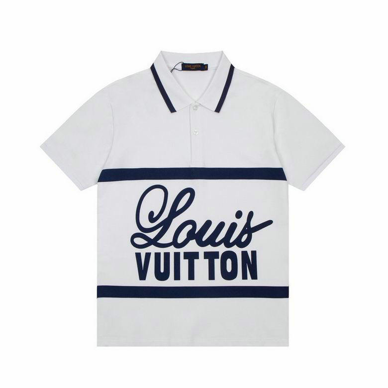 Wholesale Cheap Louis Vuitton Short Sleeve Lapel T Shirts for Sale