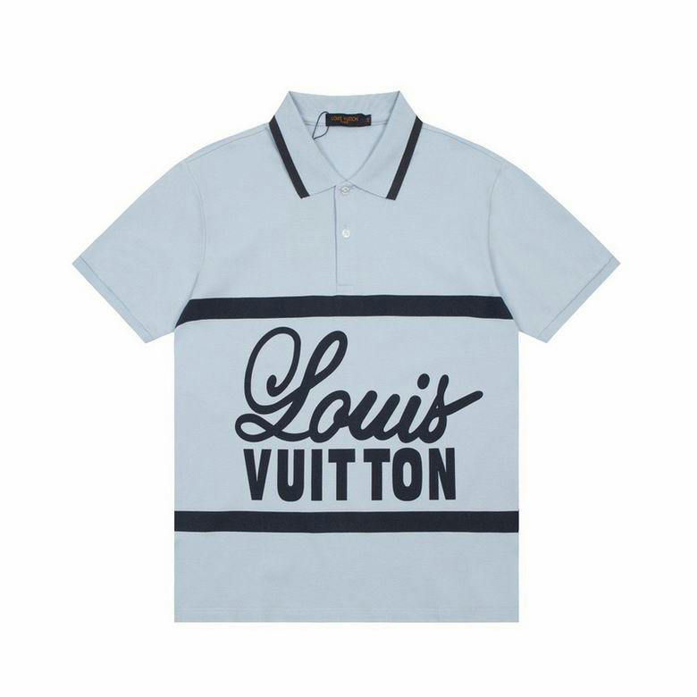Wholesale Cheap Louis Vuitton Short Sleeve Lapel T Shirts for Sale