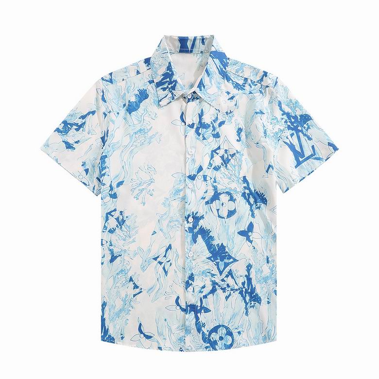 Wholesale Cheap Louis Vuitton Short Sleeve Men Shirts for Sale