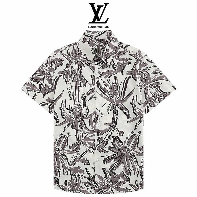 Wholesale Cheap Lv Short Sleeve Shirts for Sale