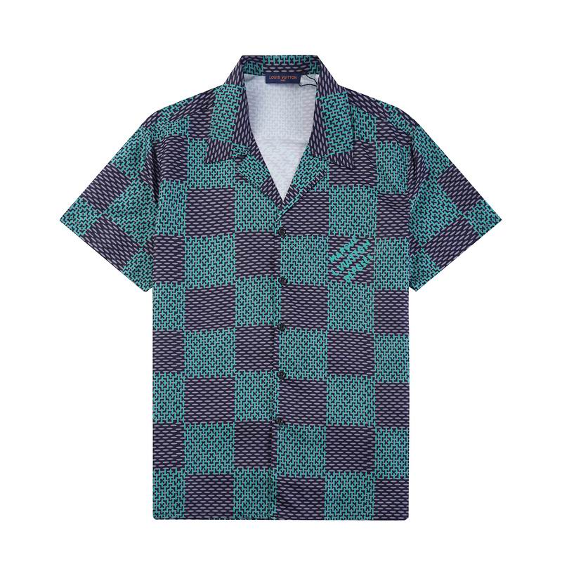 Wholesale Cheap Louis Vuitton Short Sleeve Men Shirts for Sale