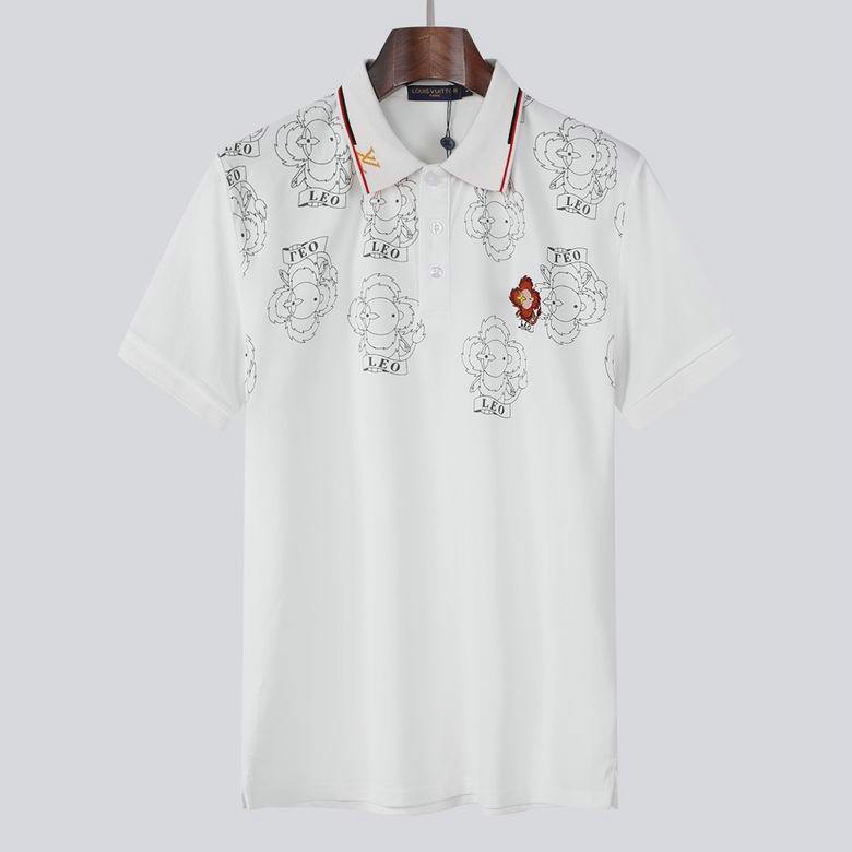 Wholesale Cheap Louis Vuitton Short Sleeve Lapel T Shirts for Sale