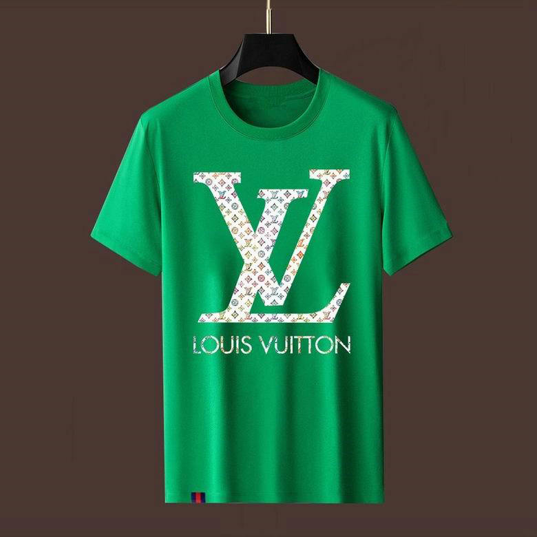 Wholesale Cheap LV Short Sleeve Round Neck T Shirts for Sale
