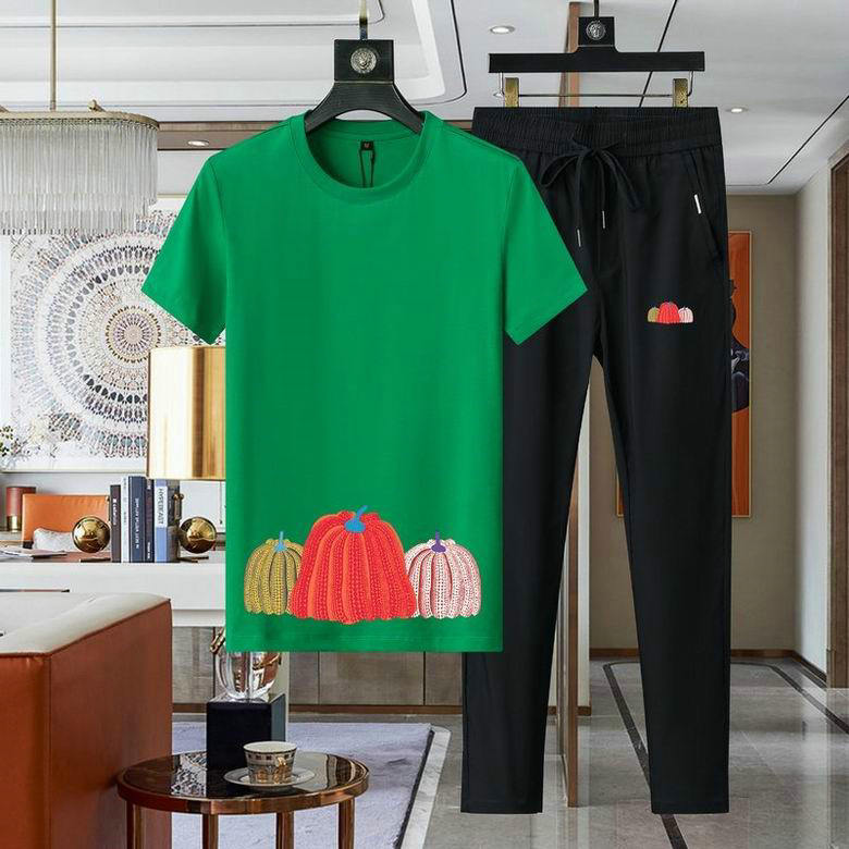 Wholesale Cheap Louis Vuitton Short Sleeve Casual Tracksuits for Sale