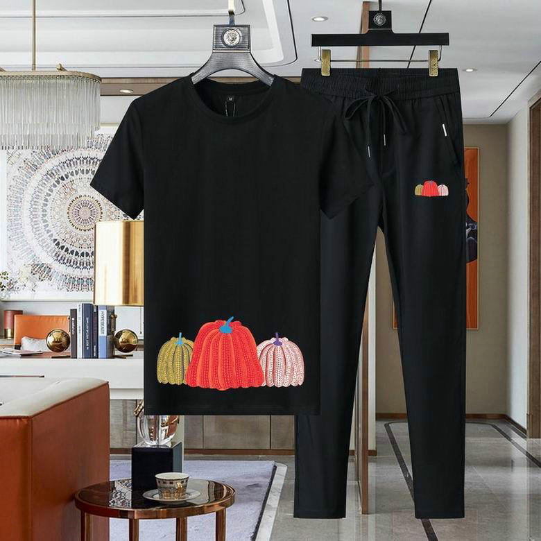 Wholesale Cheap Louis Vuitton Short Sleeve Casual Tracksuits for Sale