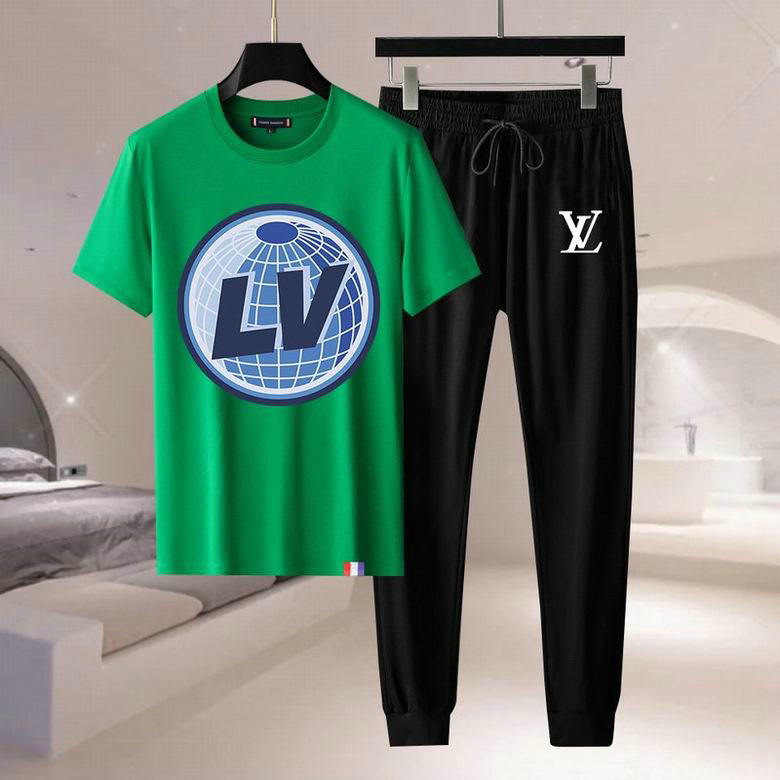 Wholesale Cheap LV Short Sleeve Tracksuits for Sale