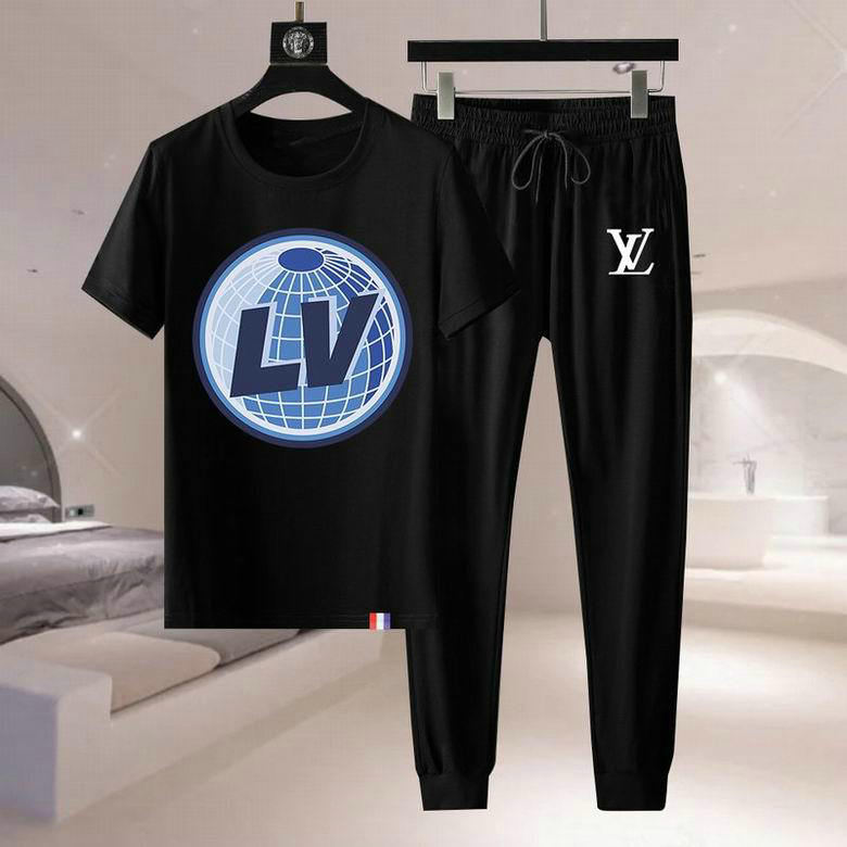 Wholesale Cheap LV Short Sleeve Tracksuits for Sale