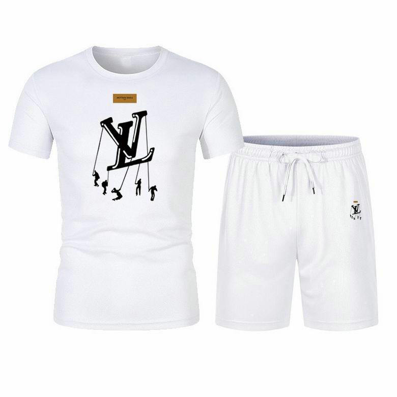 Wholesale Cheap Lv Short Sleeve Tracksuits for Sale