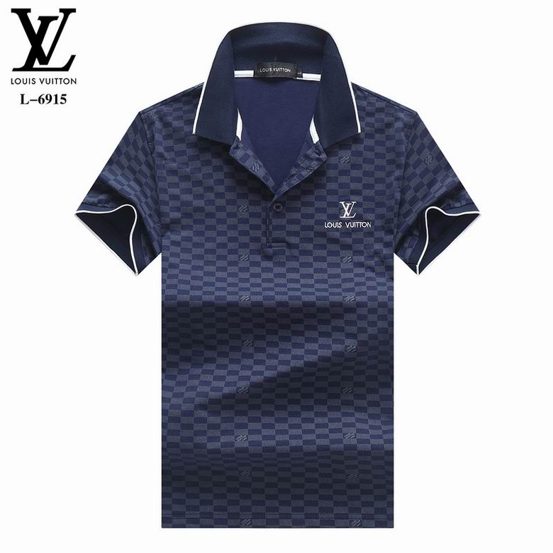 Wholesale Cheap LV Polo Short Sleeve Lapel T Shirts for Sale