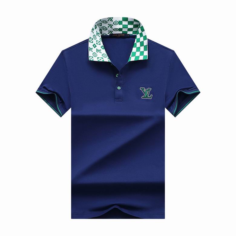 Wholesale Cheap LV Polo Short Sleeve Lapel T Shirts for Sale
