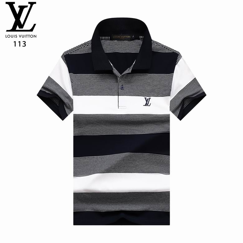 Wholesale Cheap LV Polo Short Sleeve Lapel T Shirts for Sale