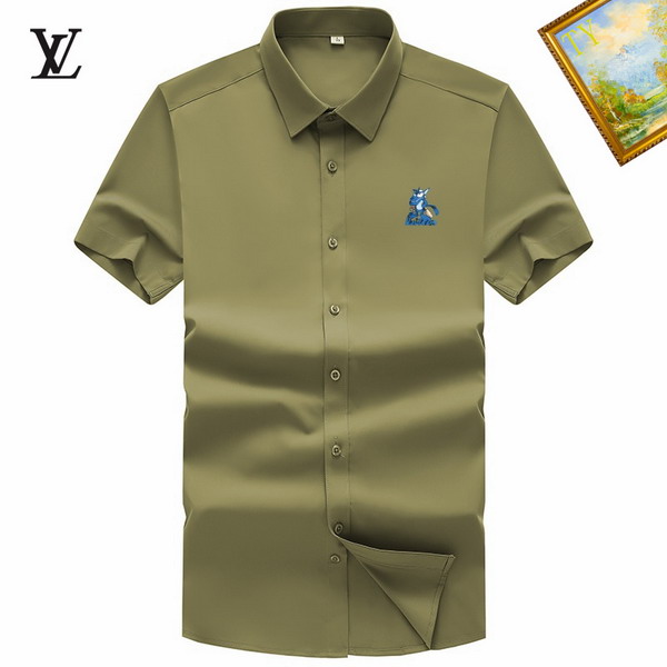 Wholesale Cheap High-quality men LV Short Sleeve Replica Designer Shirts for Sale