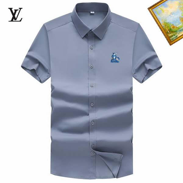 Wholesale Cheap High-quality men LV Short Sleeve Replica Designer Shirts for Sale