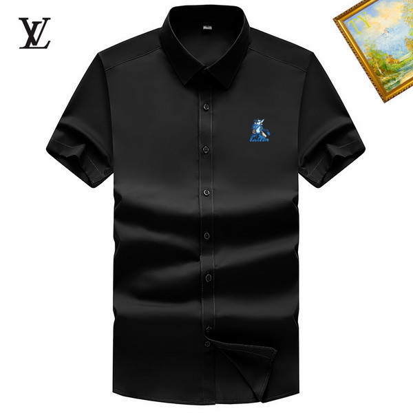 Wholesale Cheap High-quality men LV Short Sleeve Replica Designer Shirts for Sale