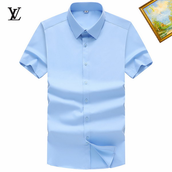 Wholesale Cheap High-quality men LV Short Sleeve Replica Designer Shirts for Sale