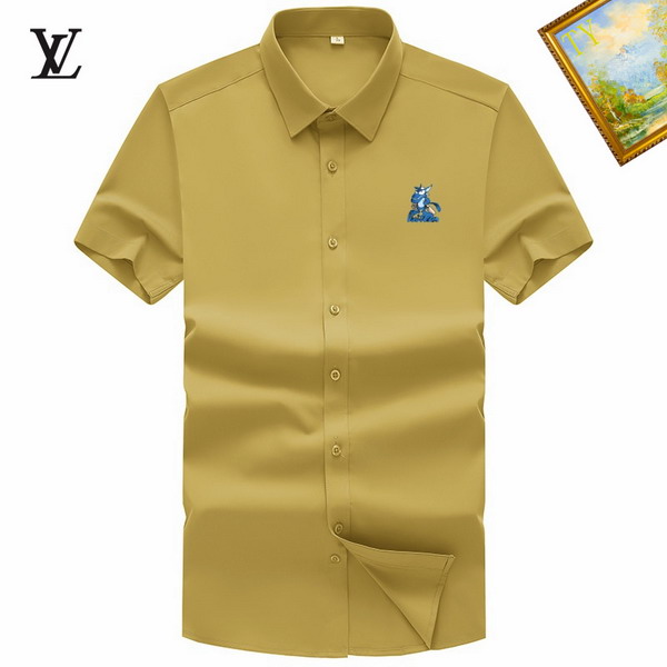 Wholesale Cheap High-quality men LV Short Sleeve Replica Designer Shirts for Sale