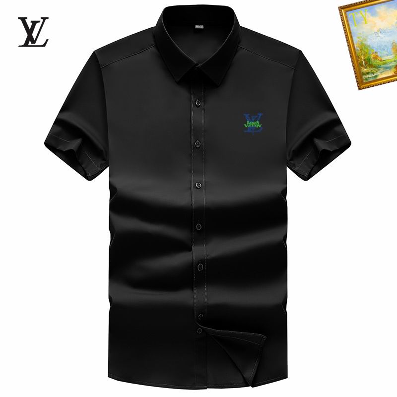 Wholesale Cheap High-quality men LV Short Sleeve Replica Designer Shirts for Sale