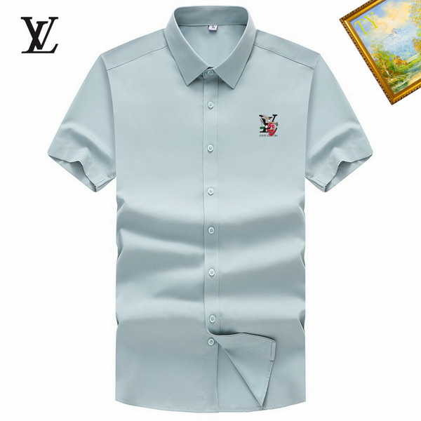Wholesale Cheap High-quality men LV Short Sleeve Replica Designer Shirts for Sale