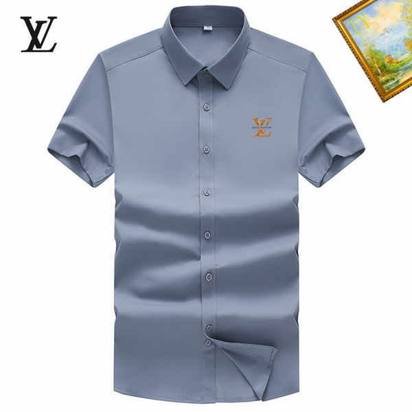 Wholesale Cheap High-quality men LV Short Sleeve Replica Designer Shirts for Sale