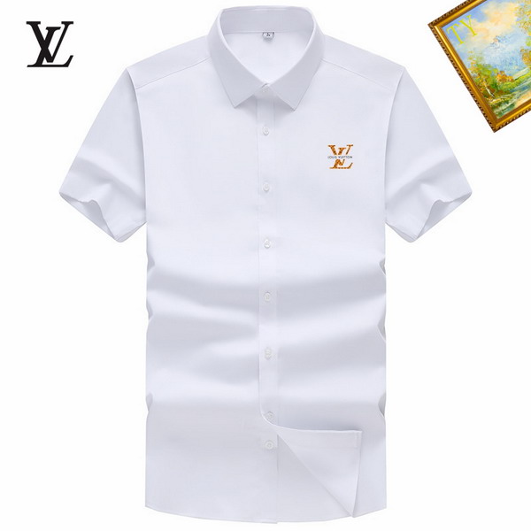 Wholesale Cheap High-quality men LV Short Sleeve Replica Designer Shirts for Sale
