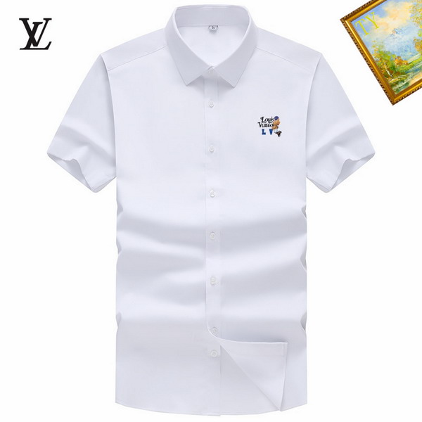 Wholesale Cheap High-quality men LV Short Sleeve Replica Designer Shirts for Sale