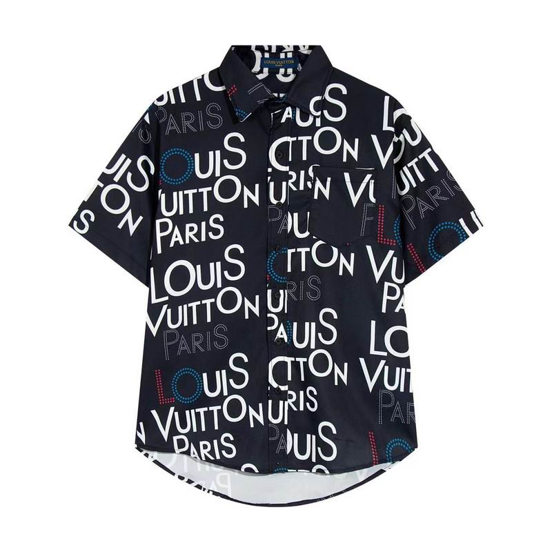 Wholesale Cheap Louis Vuitton Short Sleeve Replica Shirts for Sale