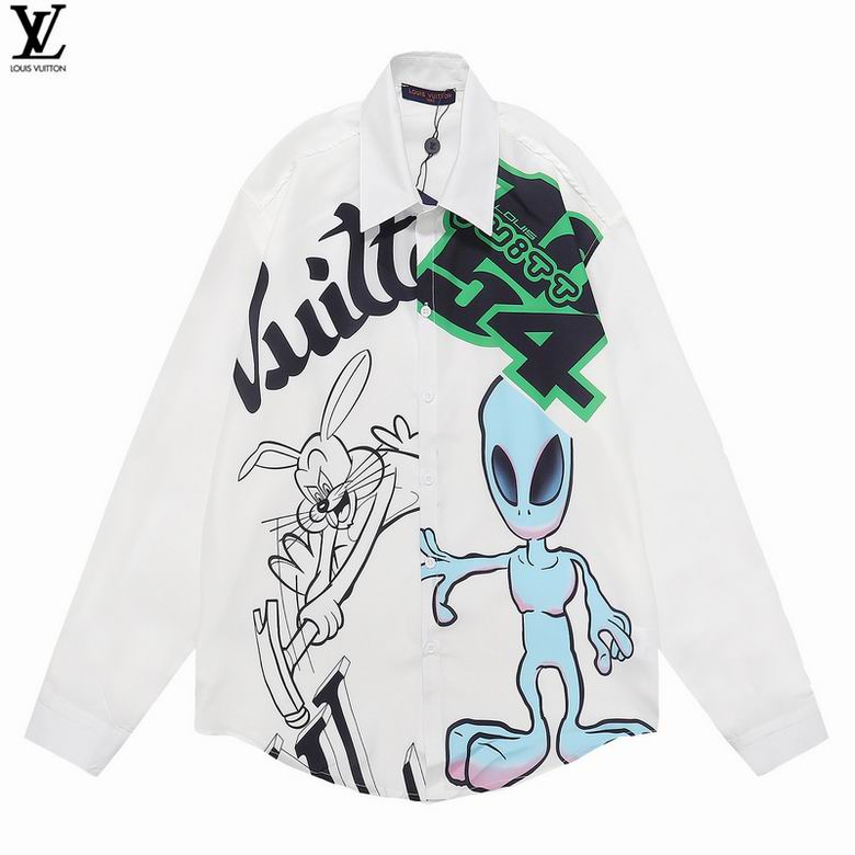 Wholesale Cheap Lv Long Shirts for Sale