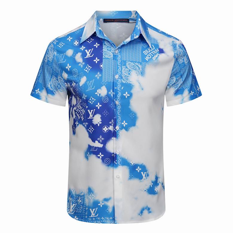 Wholesale Cheap Lv Short Sleeve Shirts for Sale