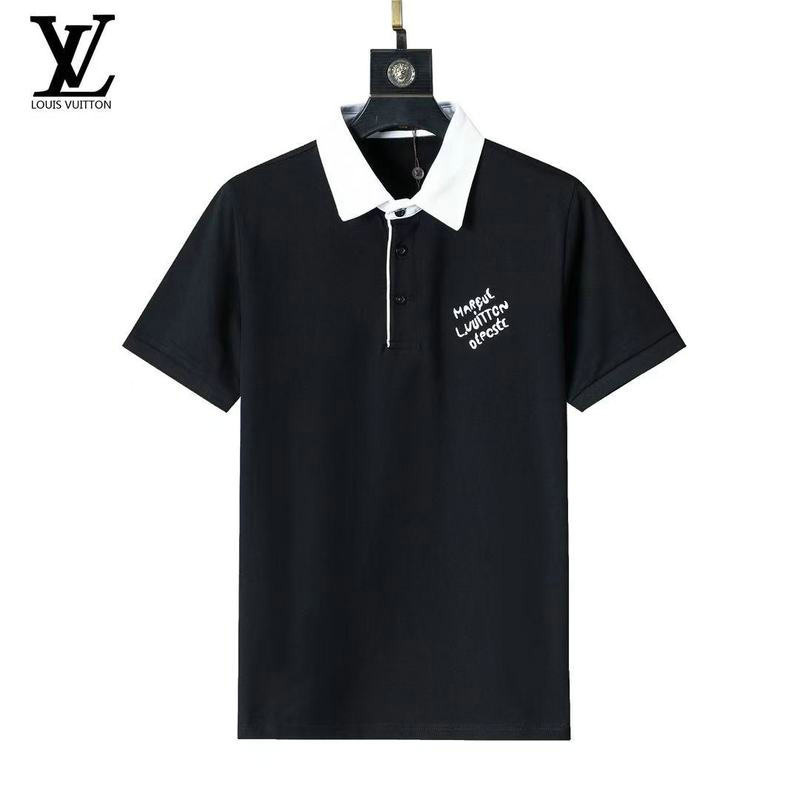 Wholesale Cheap High quality LV Short Sleeve Lapel Mens T Shirts for Sale