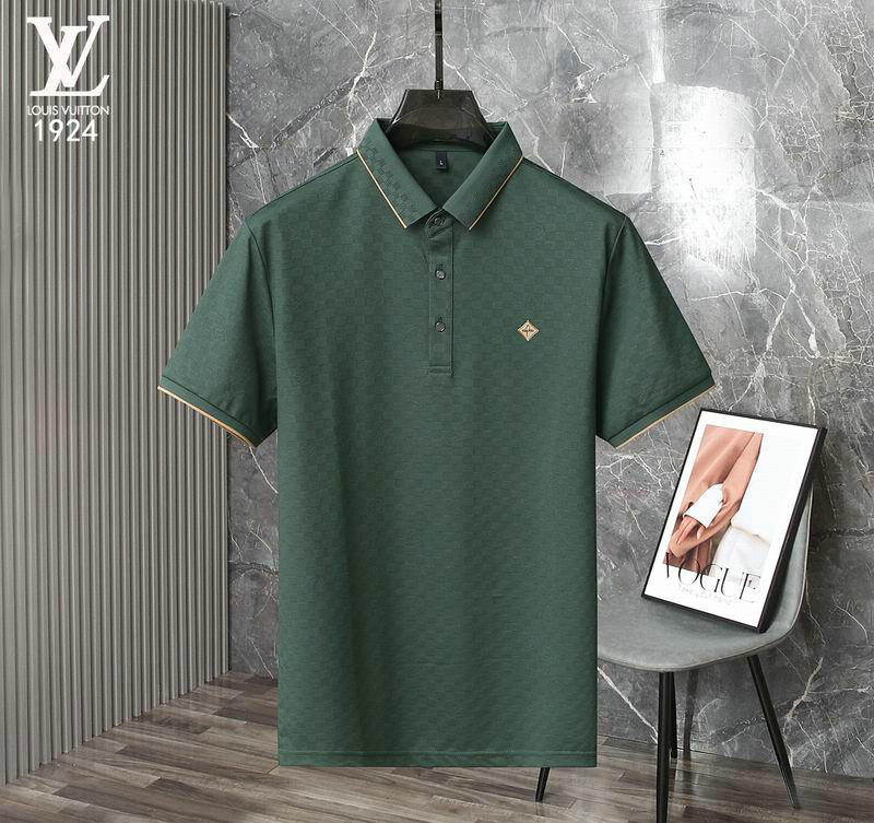 Wholesale Cheap High quality LV Short Sleeve Lapel Mens T Shirts for Sale