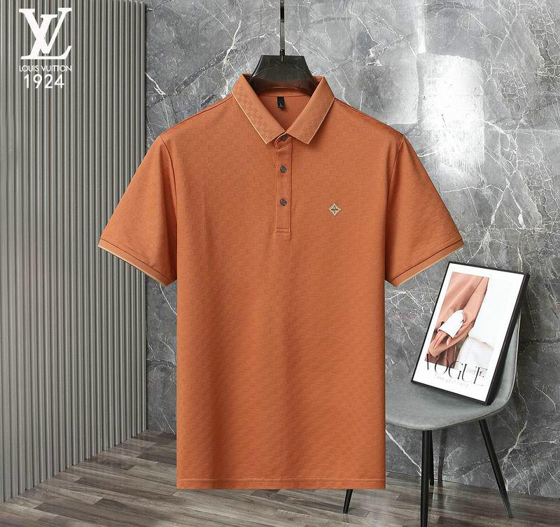 Wholesale Cheap High quality LV Short Sleeve Lapel Mens T Shirts for Sale