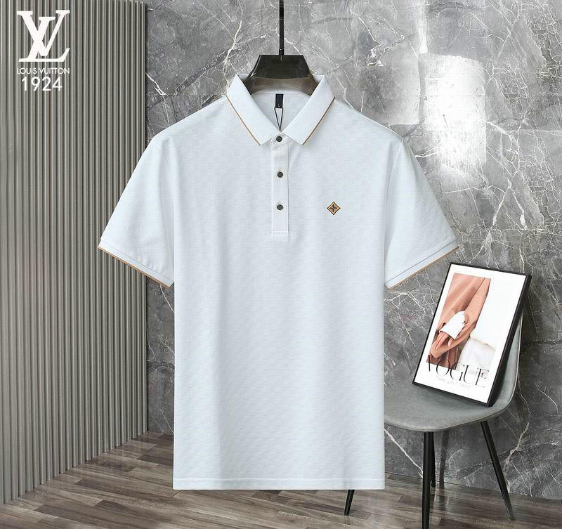 Wholesale Cheap High quality LV Short Sleeve Lapel Mens T Shirts for Sale