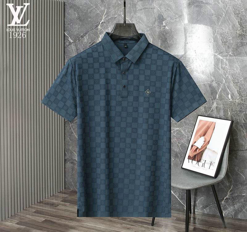Wholesale Cheap High quality LV Short Sleeve Lapel Mens T Shirts for Sale