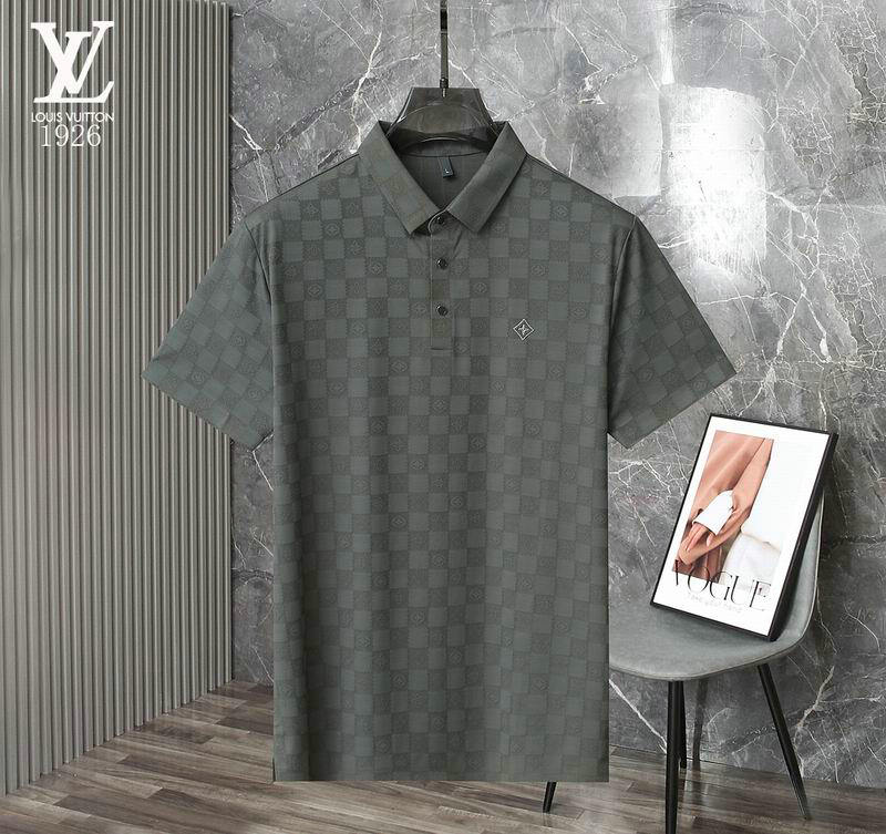 Wholesale Cheap High quality LV Short Sleeve Lapel Mens T Shirts for Sale