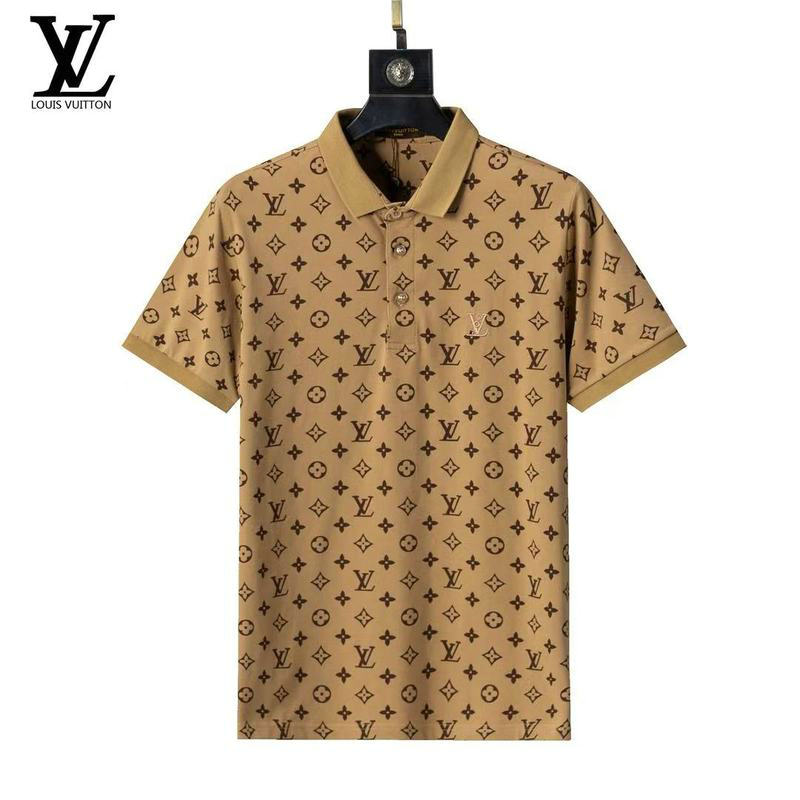 Wholesale Cheap High quality LV Short Sleeve Lapel Mens T Shirts for Sale