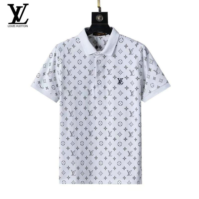 Wholesale Cheap High quality LV Short Sleeve Lapel Mens T Shirts for Sale