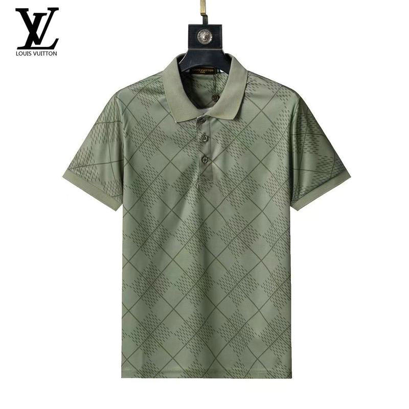 Wholesale Cheap High quality LV Short Sleeve Lapel Mens T Shirts for Sale