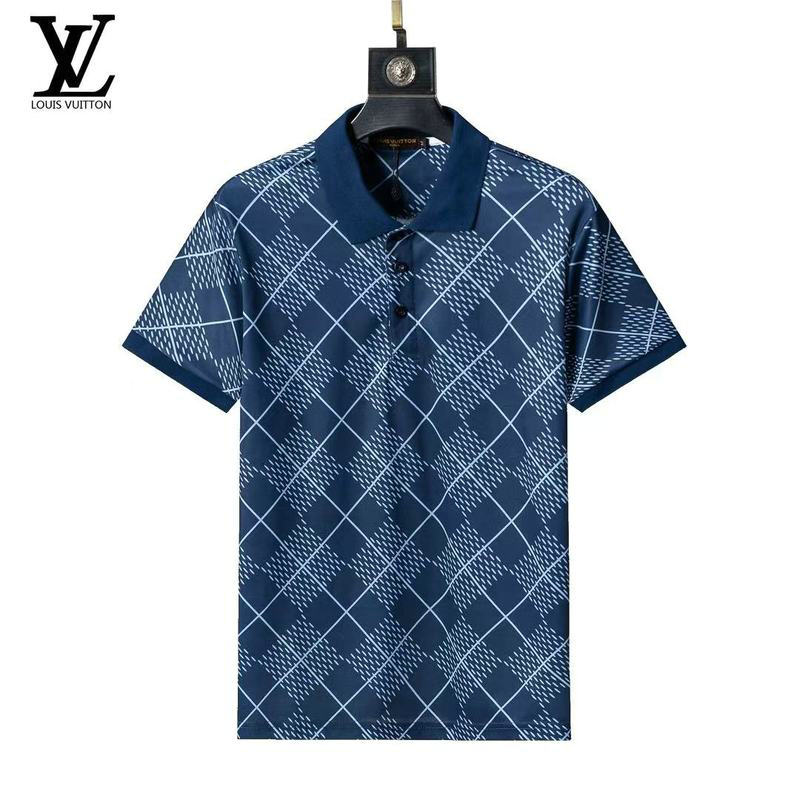 Wholesale Cheap High quality LV Short Sleeve Lapel Mens T Shirts for Sale