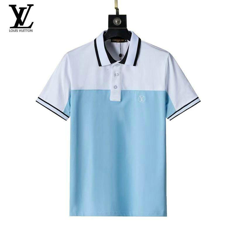 Wholesale Cheap High quality LV Short Sleeve Lapel Mens T Shirts for Sale