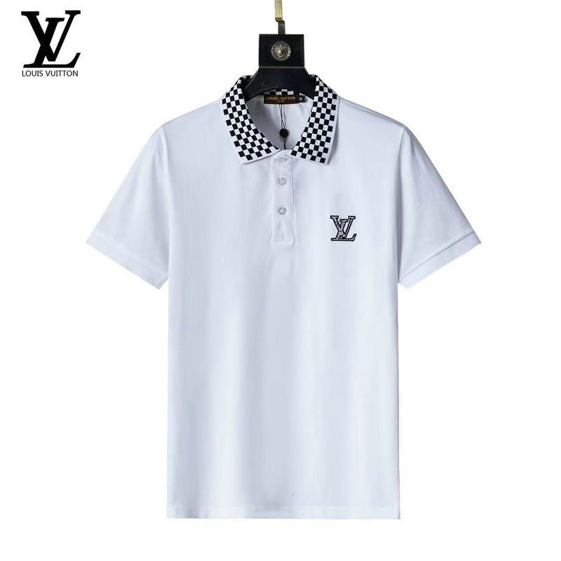 Wholesale Cheap High quality LV Short Sleeve Lapel Mens T Shirts for Sale