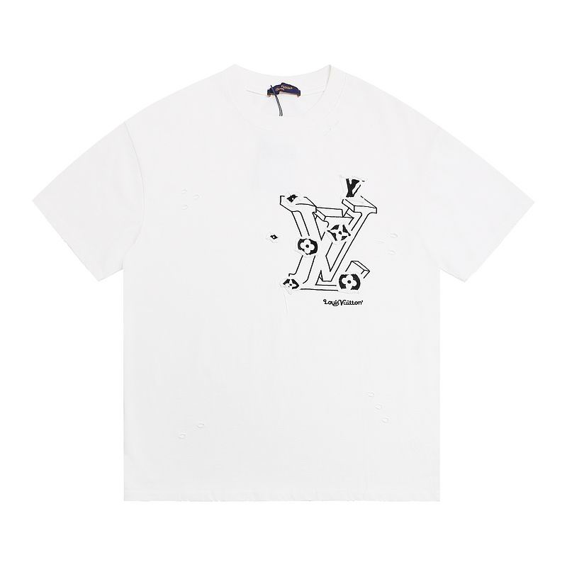 Wholesale High-quality Cheap LV Short Sleeve Crew Neck T-Shirts for sale