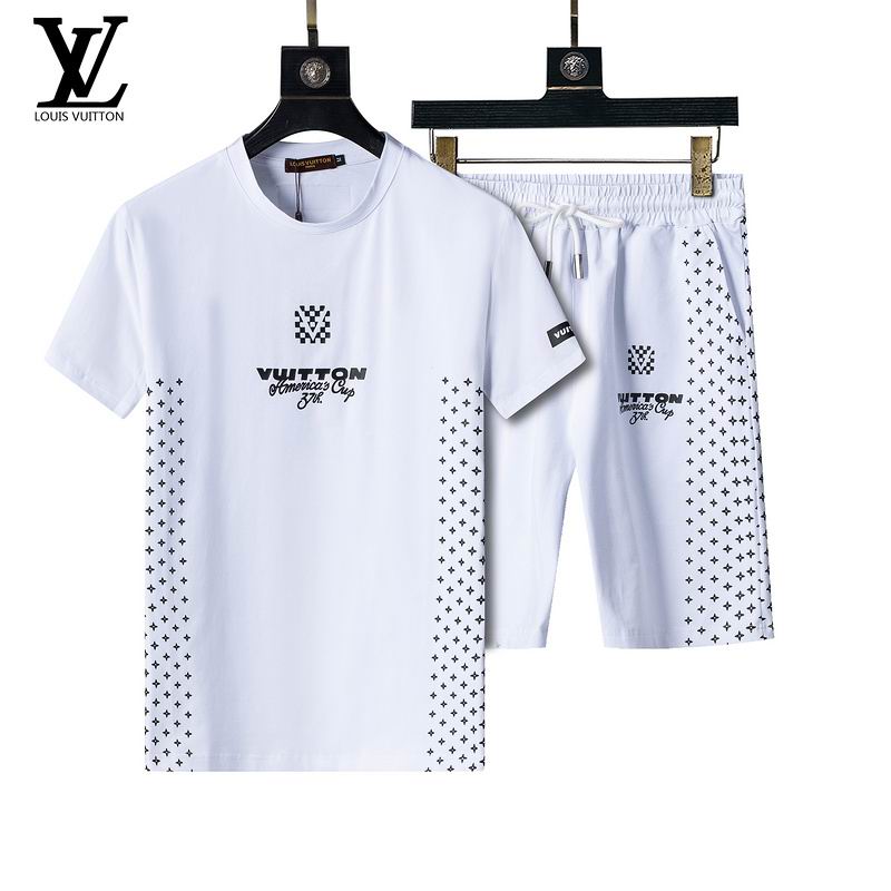Wholesale Cheap L.ouis Vuitton Short Sleeve Designer Tracksuits for Sale