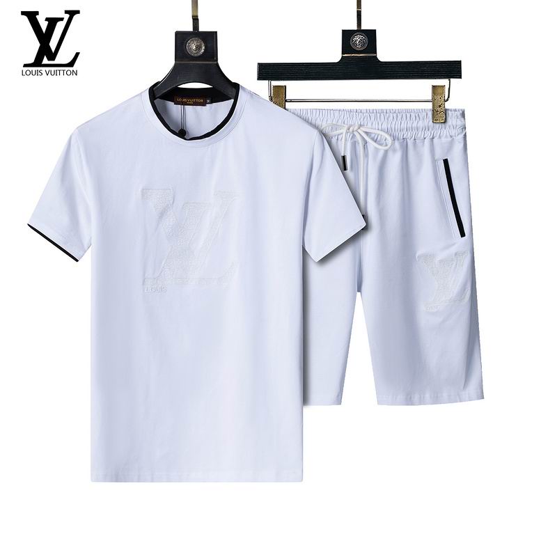 Wholesale Cheap L.ouis Vuitton Short Sleeve Designer Tracksuits for Sale