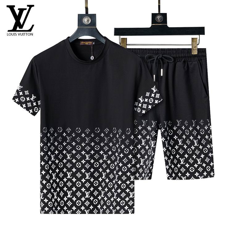 Wholesale Cheap L.ouis Vuitton Short Sleeve Designer Tracksuits for Sale