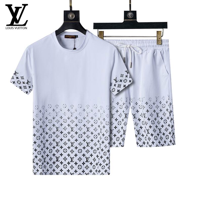 Wholesale Cheap L.ouis Vuitton Short Sleeve Designer Tracksuits for Sale
