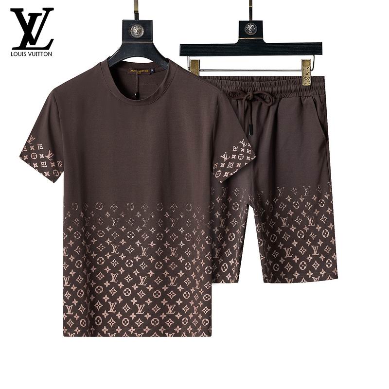 Wholesale Cheap L.ouis Vuitton Short Sleeve Designer Tracksuits for Sale