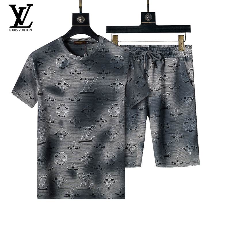 Wholesale Cheap L.ouis Vuitton Short Sleeve Designer Tracksuits for Sale