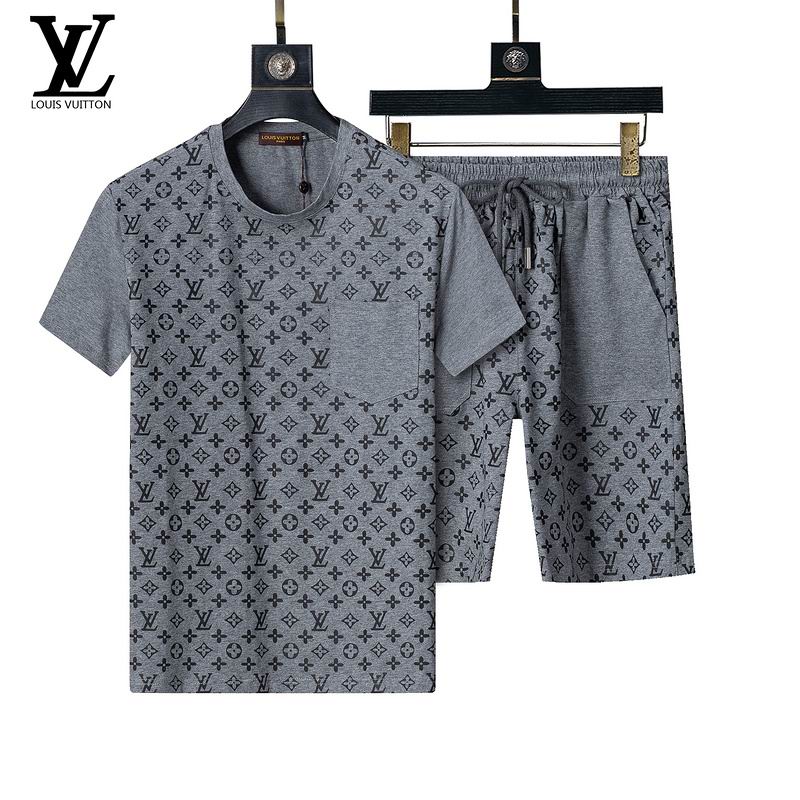 Wholesale Cheap L.ouis Vuitton Short Sleeve Designer Tracksuits for Sale
