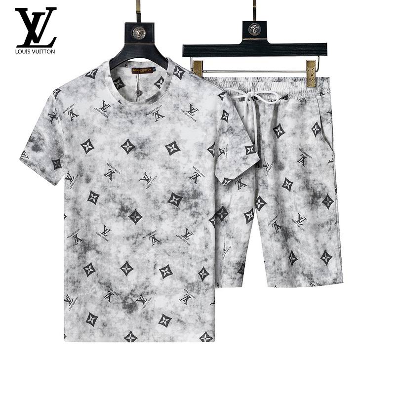 Wholesale Cheap L.ouis Vuitton Short Sleeve Designer Tracksuits for Sale